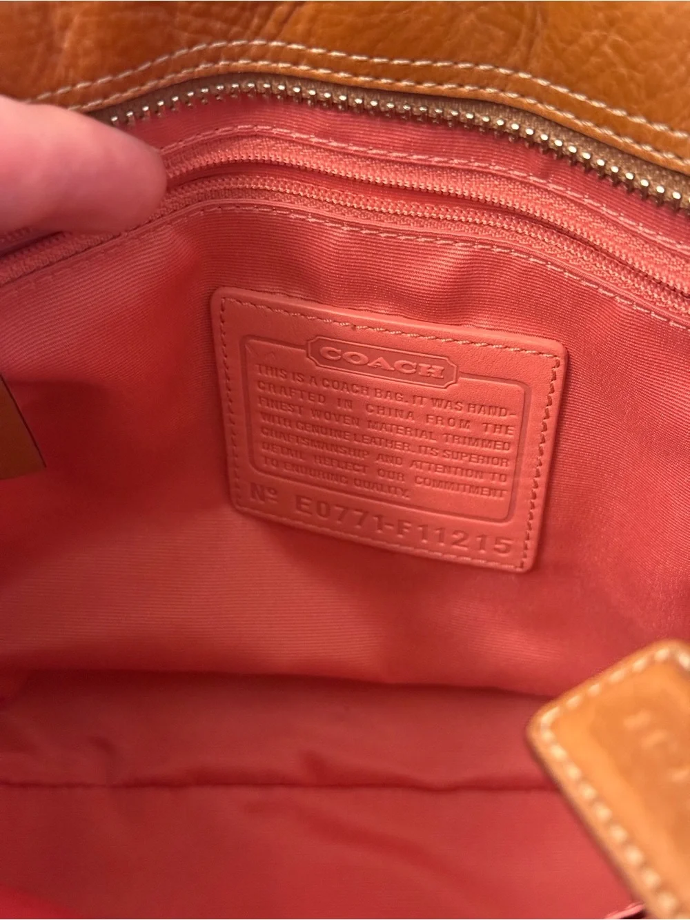 Coach Red Tweed and Brown Leather Top-Handle Satchel - Picture 10 of 15